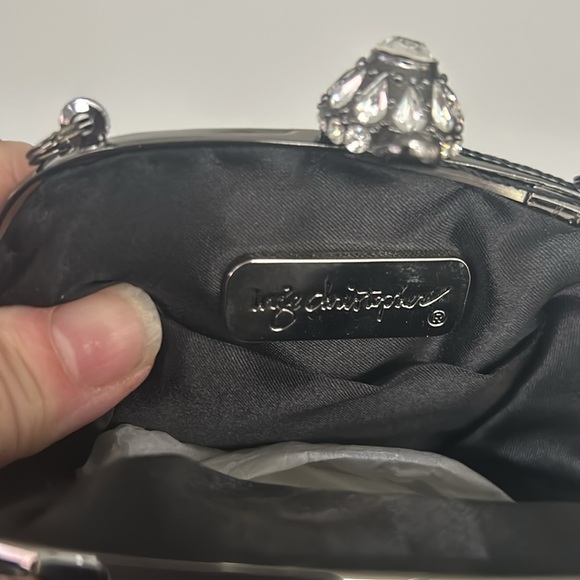 NWT Inge Christopher beaded purse/evening bag Rhinestone clasp - Picture 3 of 7
